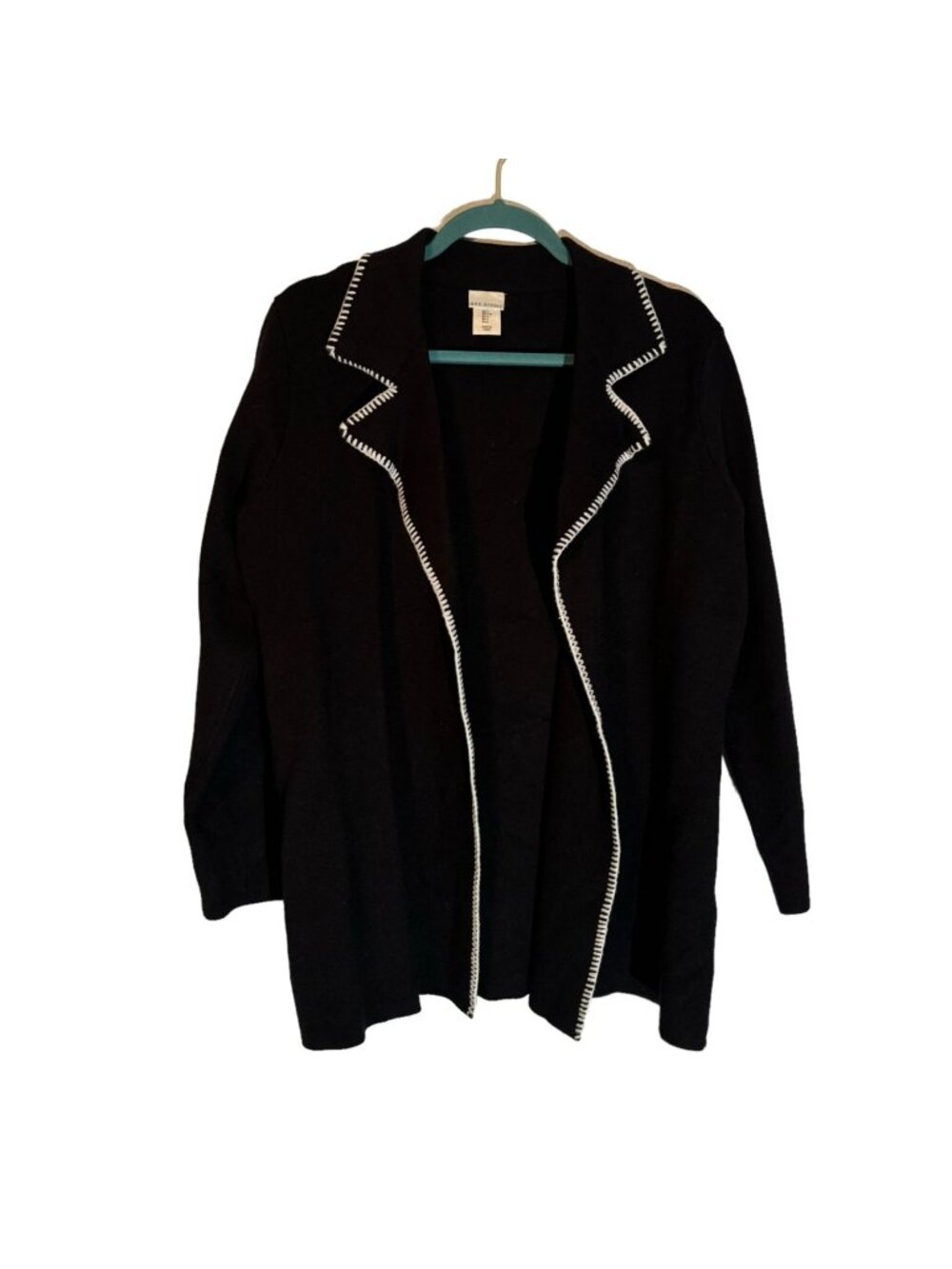 Max Studio Women's Black Open Front Cardigan Size L jacket women
